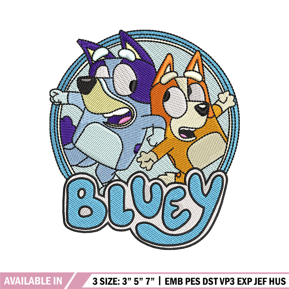 Bluey circle embroidery design, Bluey embroidery, Embroidery file, Embroidery shirt, Emb design, Digital download.jpg
