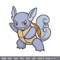 Wartortle embroidery design, Pokemon embroidery, Anime design, Embroidery shirt, Embroidery file, Digital download.jpg