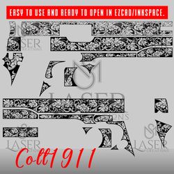 sm laser creations colt  1911 scroll design