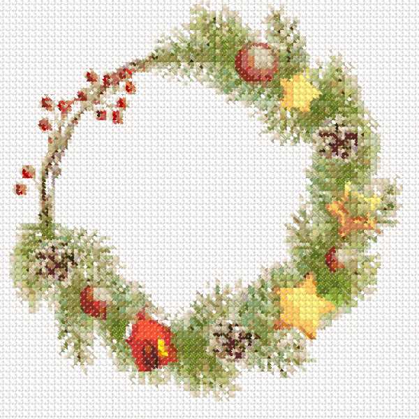 Christmas wreath. Cross-stitch. DIY 1.jpg