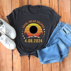total solar eclipse shirt, retro vintage solar eclipse, april 8th 2023, solar eclipse shirt, american totality eclipse,
