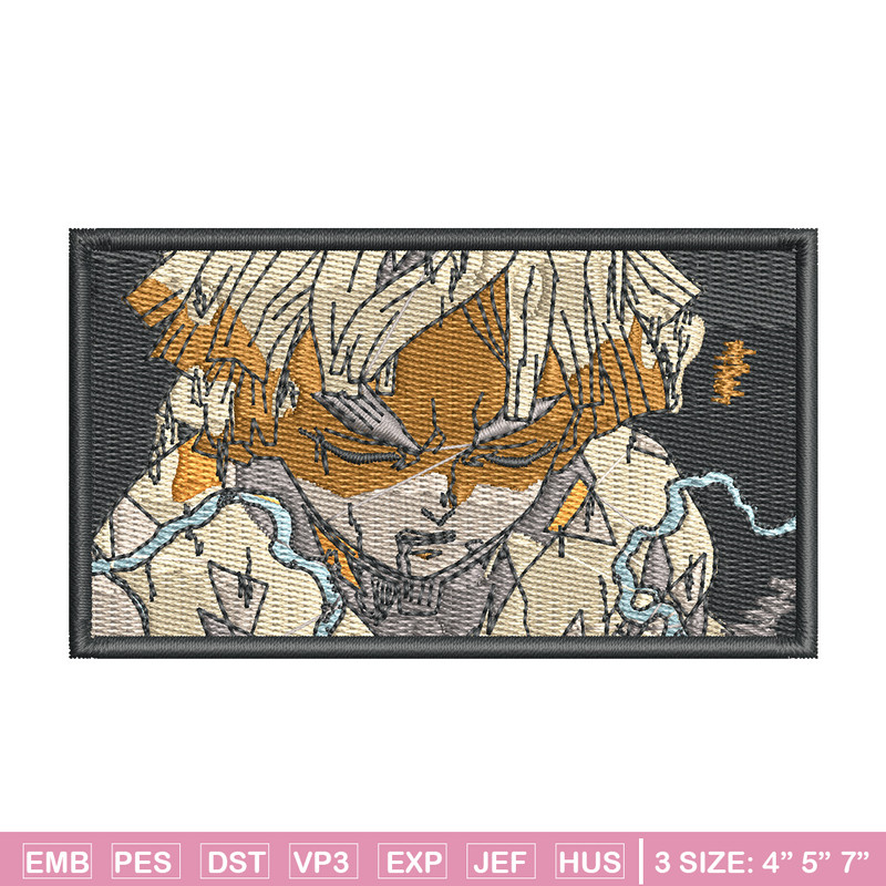 Zenitsu embroidery design, Demon slayer embroidery, Anime design, Embroidery shirt, Embroidery file, Digital download.jpg