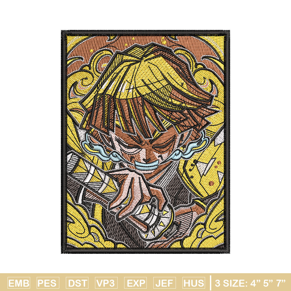Zenitsu poster embroidery design, Zenitsu embroidery, Anime design, Embroidery shirt, Embroidery file, Digital download.jpg