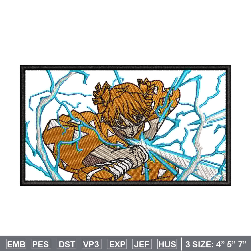 Zenitsu girl embroidery design, Zenitsu embroidery, Anime design, Embroidery shirt, Embroidery file, Digital download.jpg