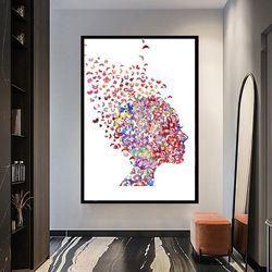 human skeleton canvas wall art, fun and interesting human skeletons, vintage sceince wall decor, anatomy art canvas prin