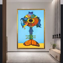 stained glass blue bird and butterfly canvas print,bird flower stained glass print,canvas wall art,christmas gift,canvas