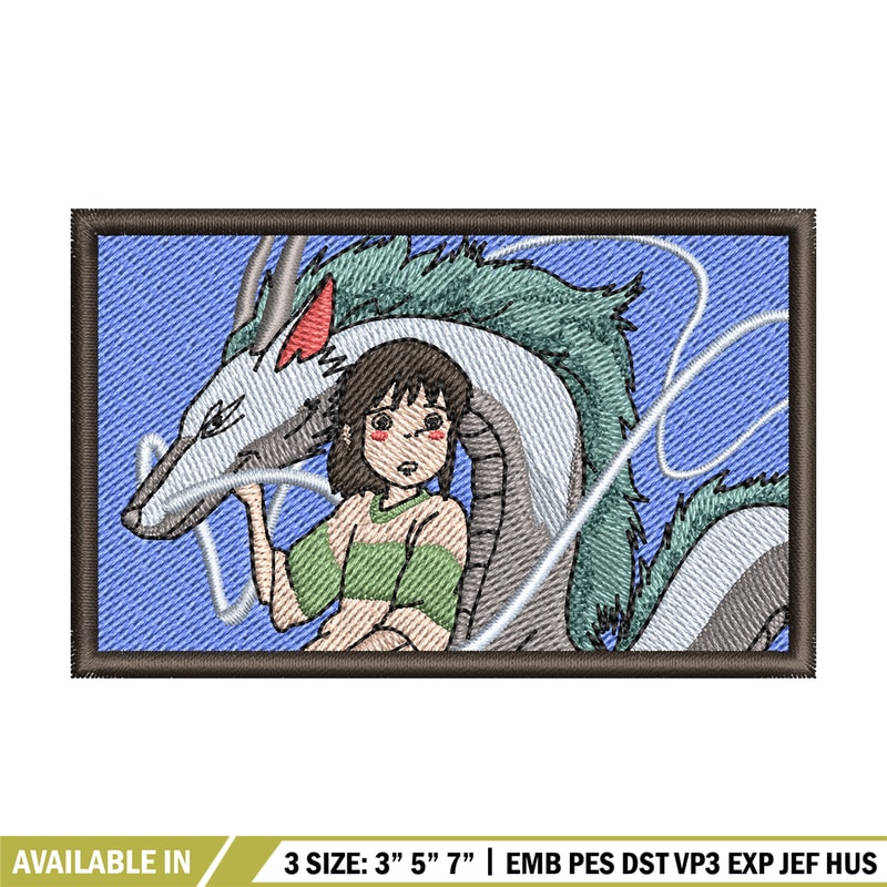 Chihiro embroidery design, Ghibli embroidery, Anime design, Embroidery shirt, Embroidery file,Digital download.jpg