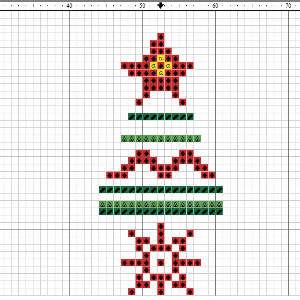 Christmas tree Lettering cross stitch pattern Happy new year cross stitch chart.jpg