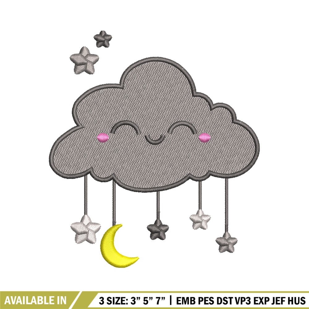 Clouds cute logo embroidery design, logo embroidery, logo design, Embroidery shirt, logo shirt, Instant download.jpg