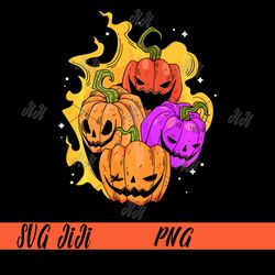 Retrp Halloween Pumpkin PNG, Skull Halloween Pumpkins PNG, Happy Halloween PNG