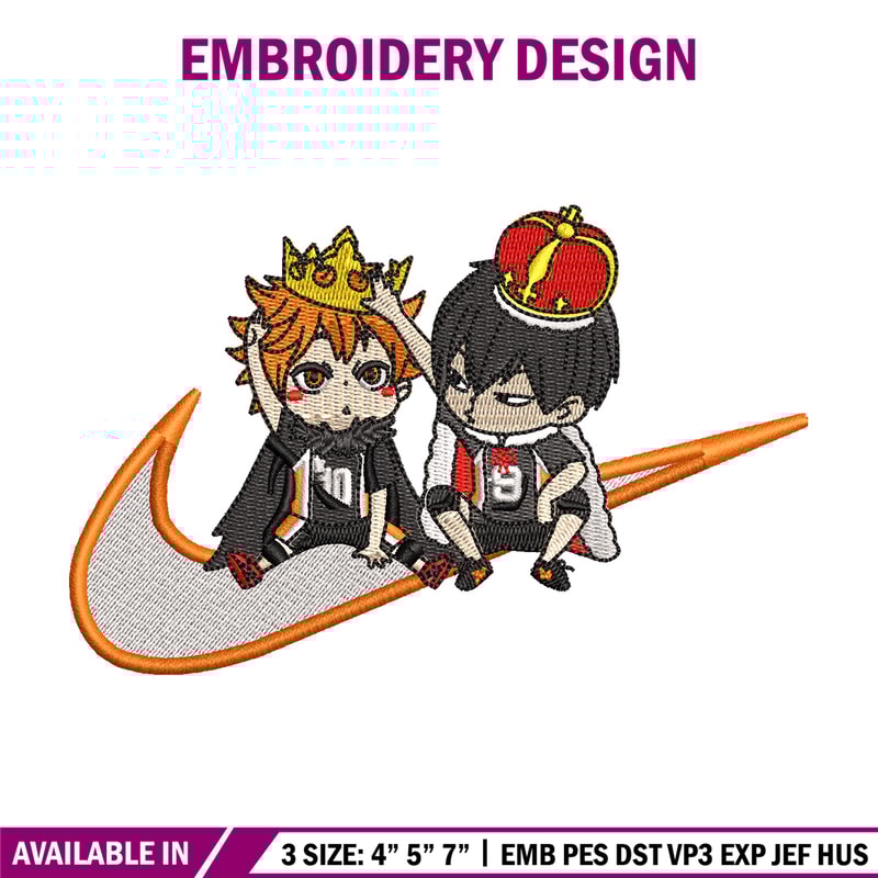 Hinata tobio nike embroidery design, Haikyu embroidery, Nike design, Embroidery shirt, Embroidery file, Digital download.jpg