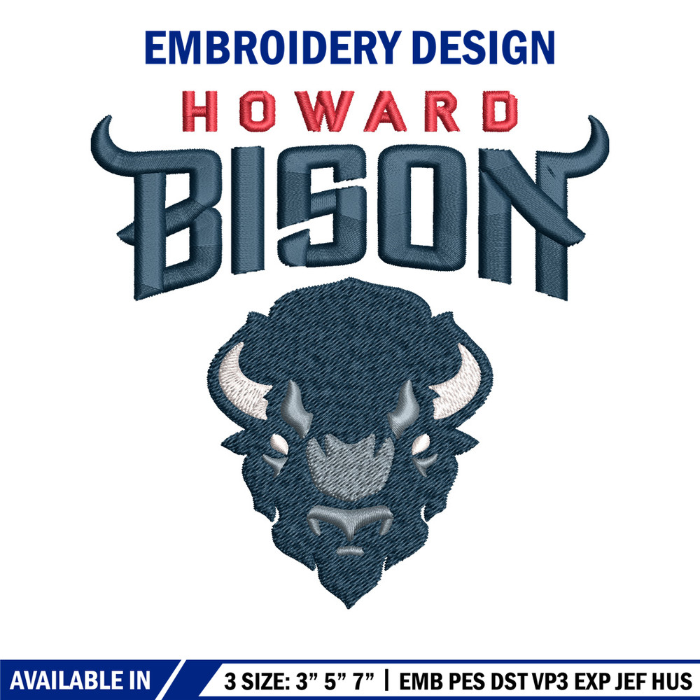 Howard Bison embroidery design, Howard Bison embroidery, logo Sport, Sport embroidery, NCAA embroidery..jpg
