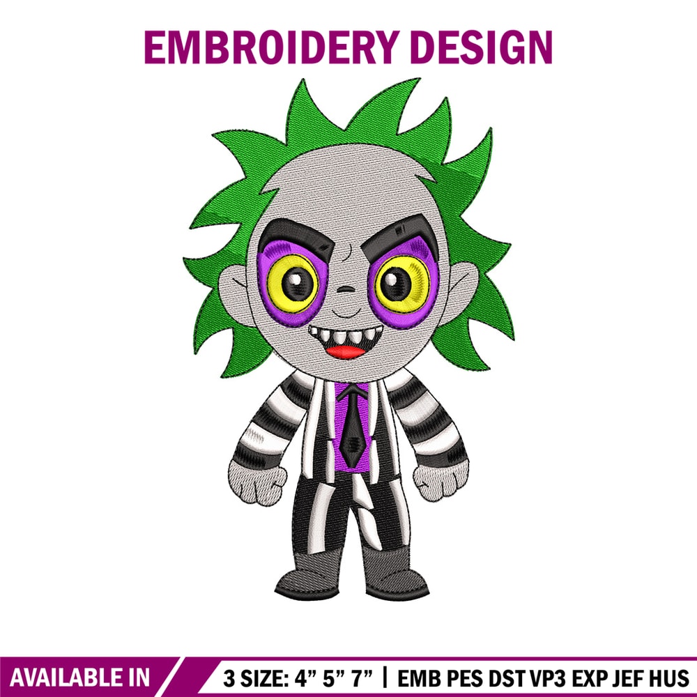 Horror chibi embroidery design, Horror embroidery, Embroidery file,Embroidery shirt, Emb design, Digital download.jpg