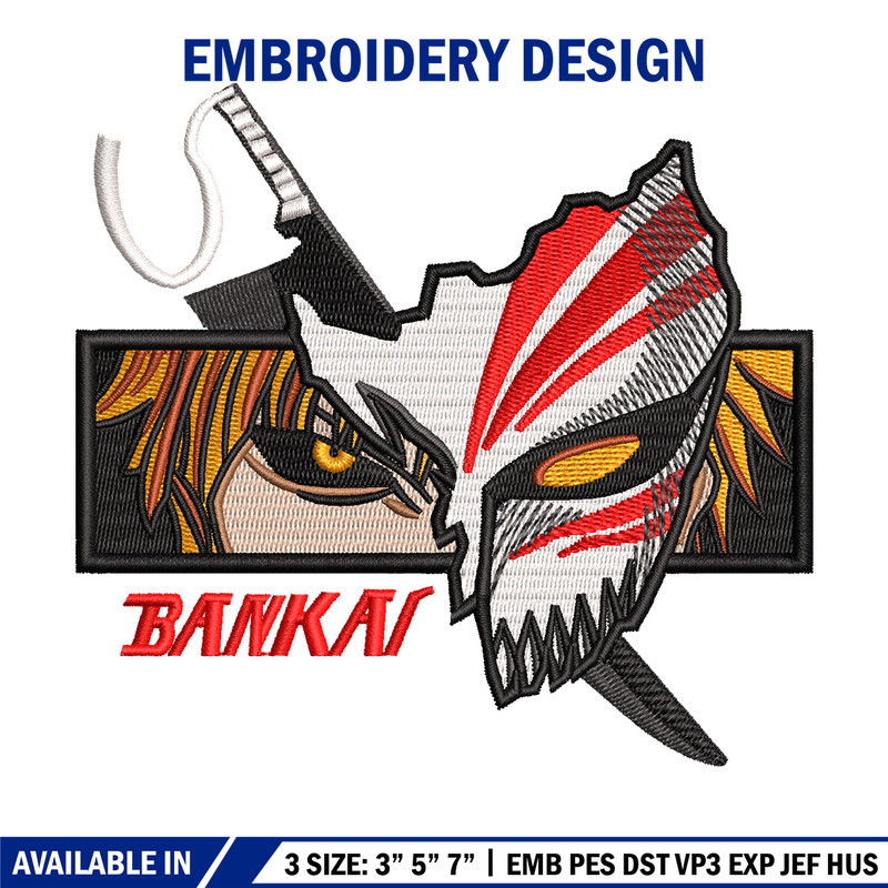 Ichigo eyes embroidery design, Bleach embroidery, Anime design, Embroidery shirt, Embroidery file, Digital download.jpg