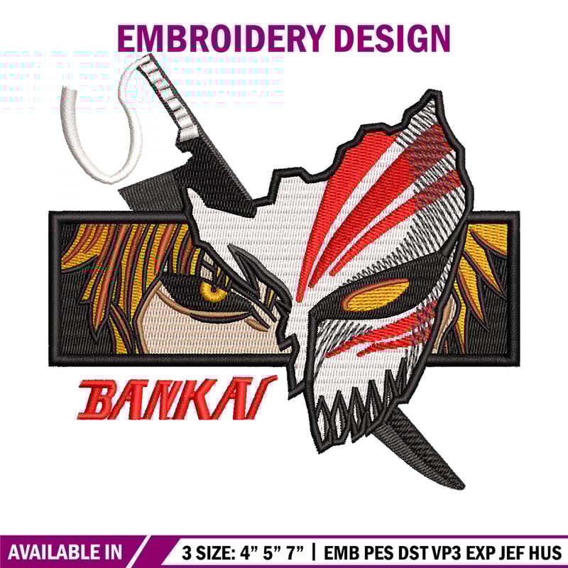 Ichigo eyes embroidery design, Bleach embroidery, Anime design, Embroidery shirt, Embroidery file, Digital download.jpg