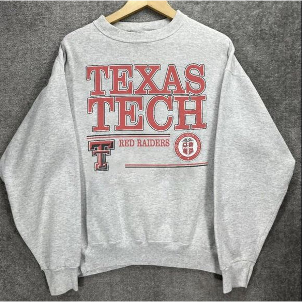 Vintage Texas Tech Red Raiders Sweatshirt Retro 90s Texas Tech University Shirt.JPG