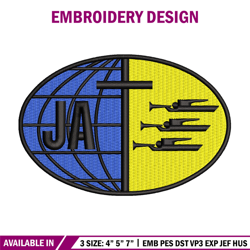 Ja logo embroidery design, Logo embroidery, Embroidery file, Embroidery shirt, Emb design, Digital download.jpg