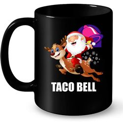 santa clauss taco bell &8211 full-wrap coffee black mug