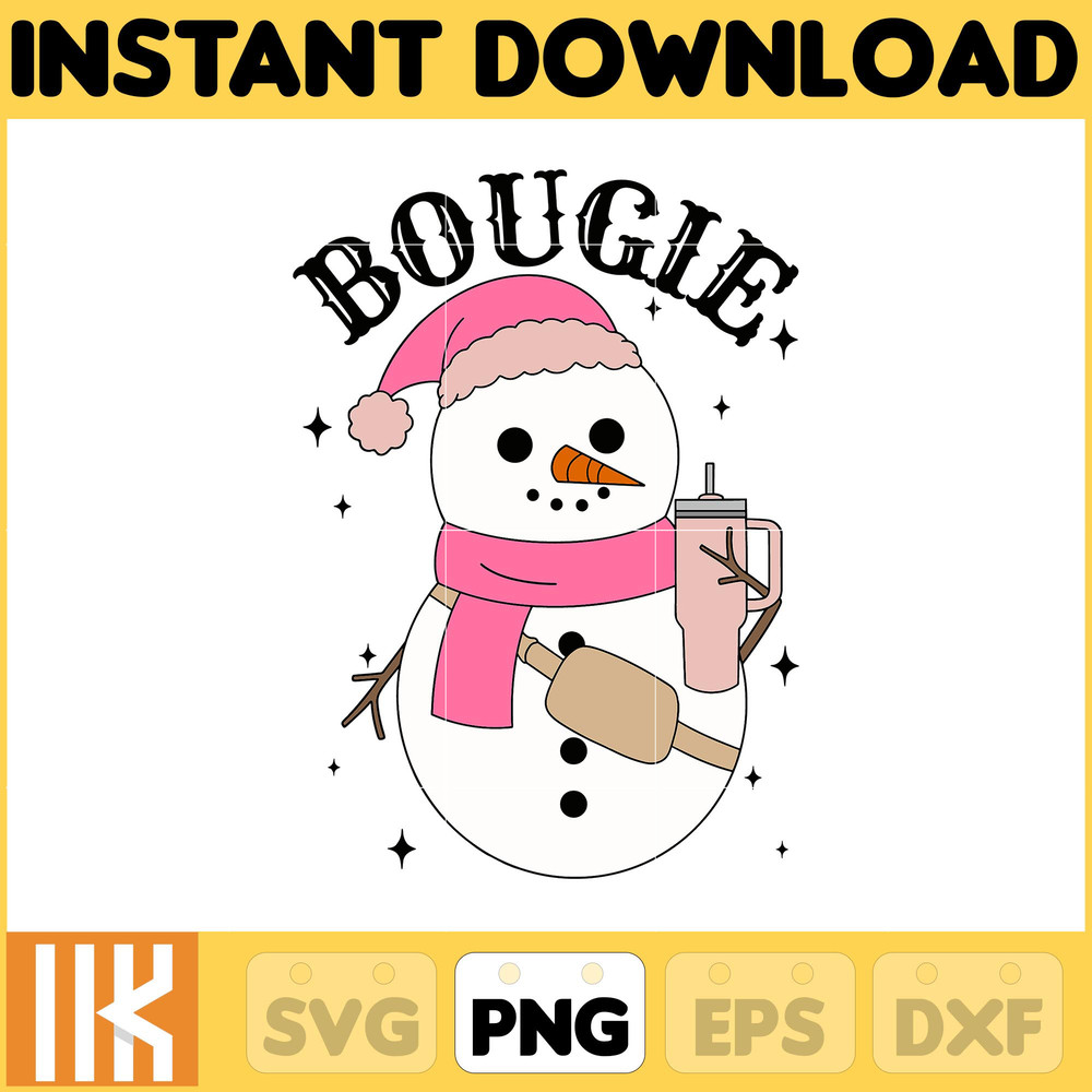 Boojee Snowman Bougie Snowman Stanley Tumbler Belt Bag Inspired PNG Sublimation Design Download DTF Print Sticker Tumbler Boojee Holiday.jpg
