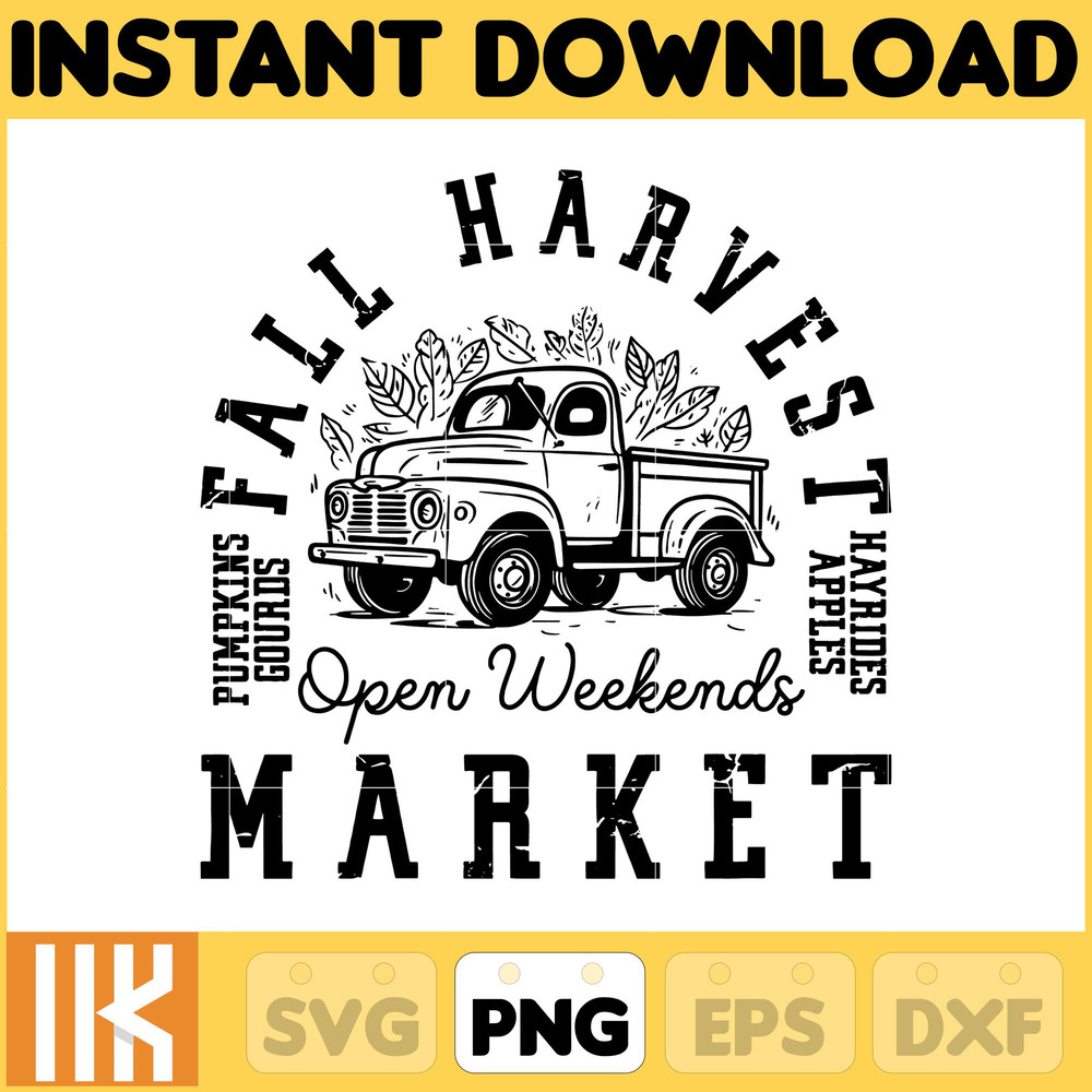 Fall Harvest Png, Harvest Season Gift, Fall Market Truck Png, Farm Fresh Women Png, Open Daily Market Png, Fall Vibes.jpg