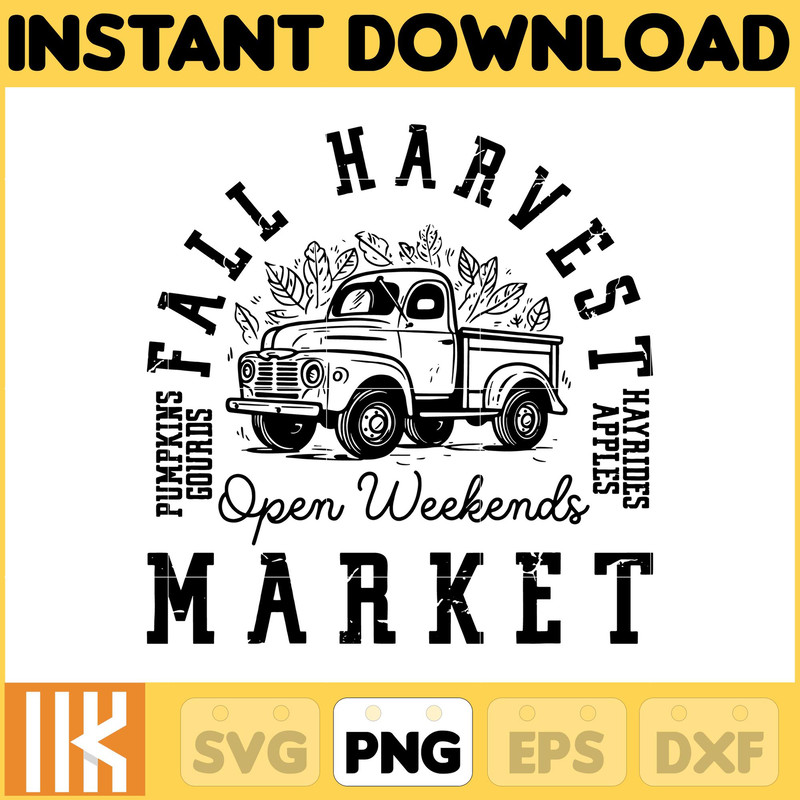Fall Harvest Png, Harvest Season Gift, Fall Market Truck Png, Farm Fresh Women Png, Open Daily Market Png, Fall Vibes.jpg