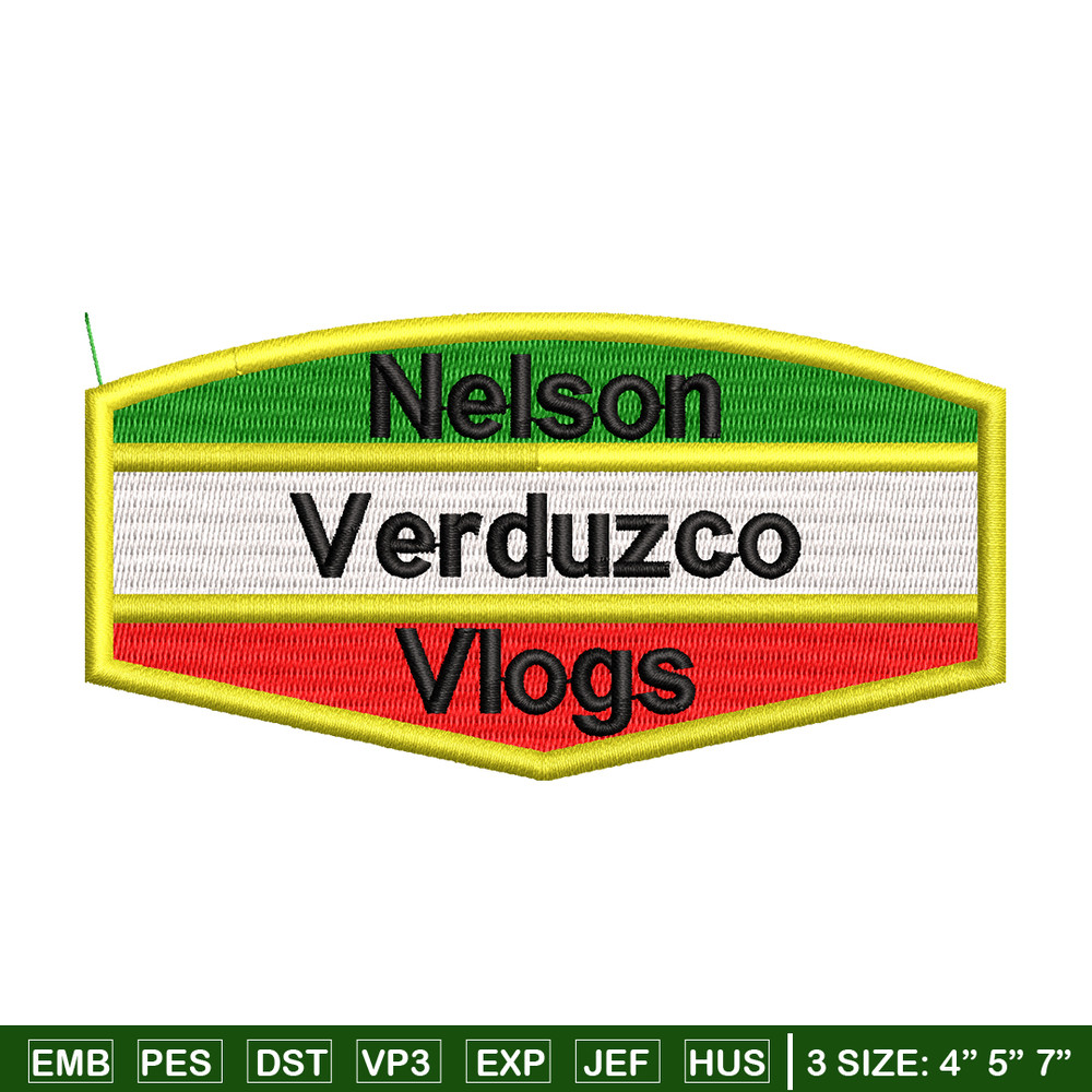 Nelson verduzco vlogs logo embroidery design, logo embroidery, Embroidery shirt, logo design, Digital download..jpg