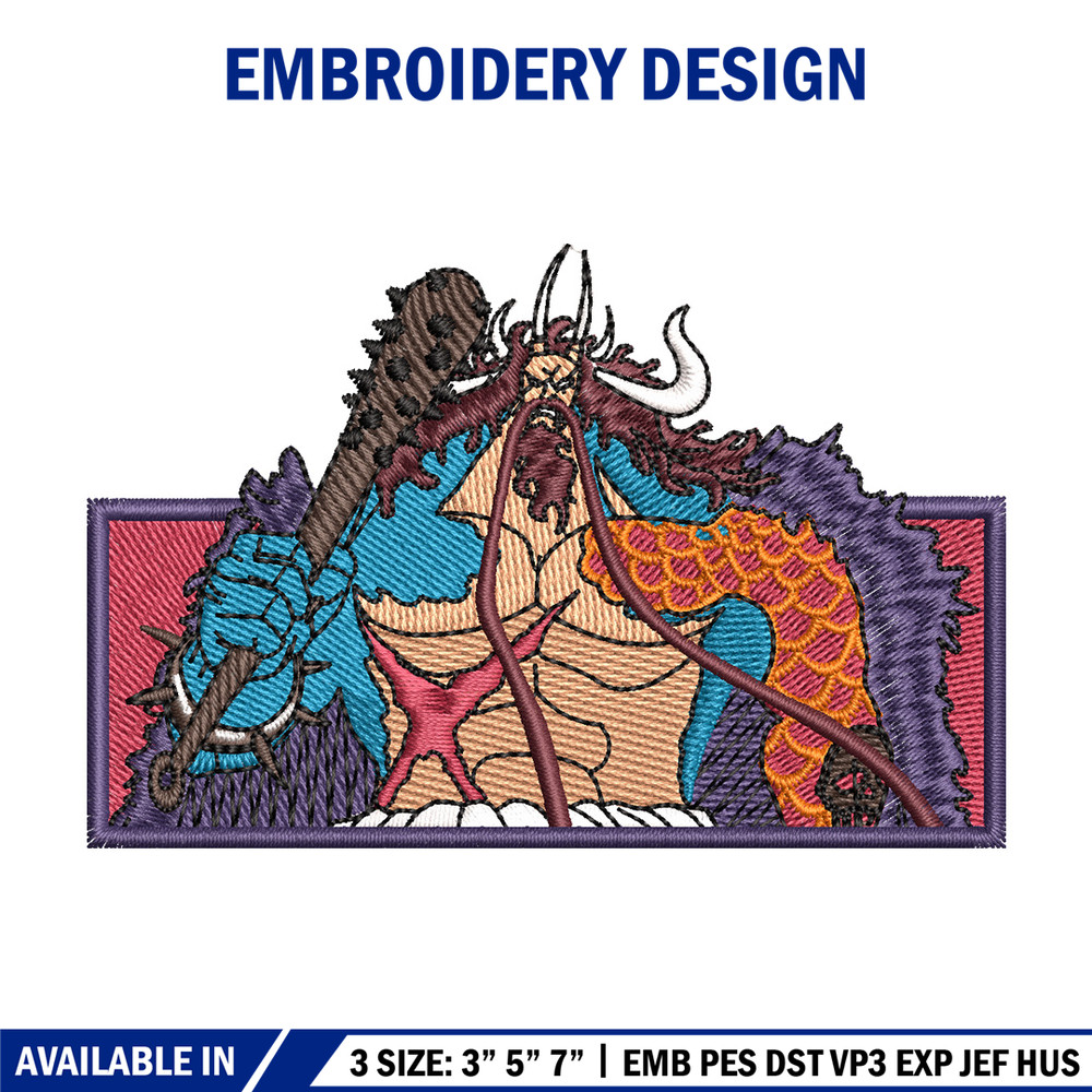 Kaido box embroidery design, One piece embroidery, Anime design, Embroidery shirt, Embroidery file,Digital download.jpg