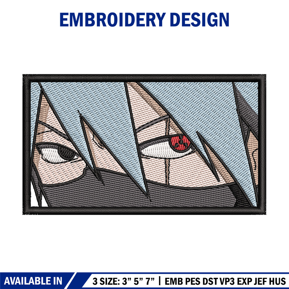 Kakashi eyes embroidery design, Naruto embroidery, Anime design, Embroidery shirt,Embroidery file,Digital download.jpg