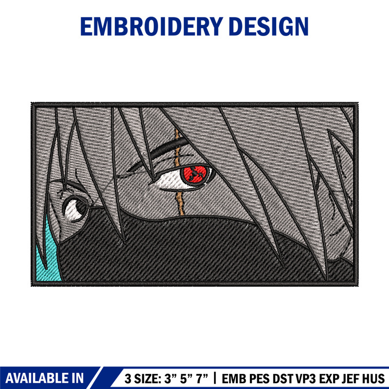 kakashi eyes embroidery design, Naruto embroidery, embroidery file, anime design, anime shirt, Digital download.jpg