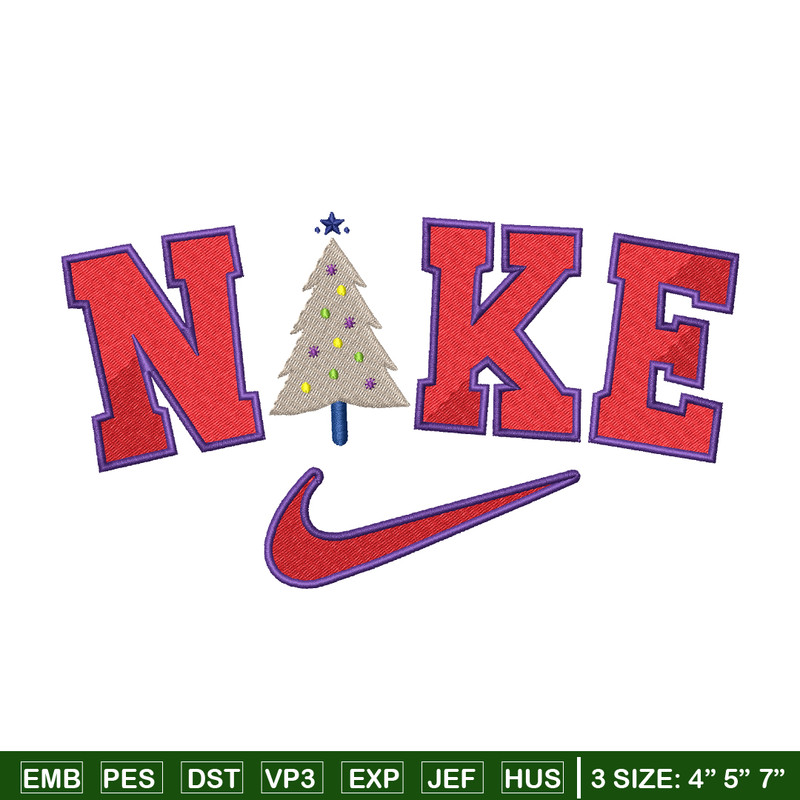 Nike christmas embroidery design, Logo embroidery, Nike design, Embroidery file, logo shirt, Instant download.jpg