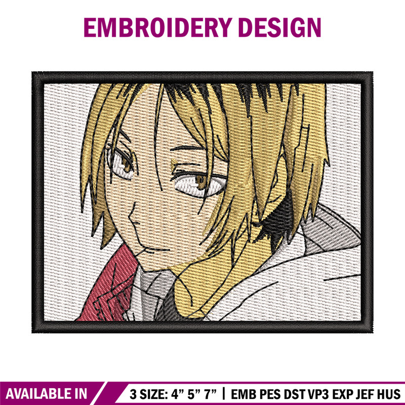 Kenma frame embroidery design, Haikyuu embroidery, Embroidery shirt, Embroidery file, Anime design, Digital download.jpg