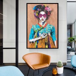 japanese geisha wall art, canvas print, home decor ,japanese geisha wall art, japanese wall art, modern wall art, ready-