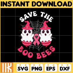 save the boo bees svg, designs breast cancer svg, cancer svg, cancer awareness, pink ribbon, breast cancer