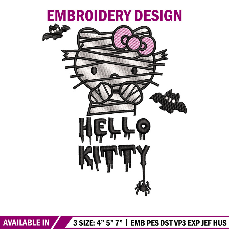 Ktitty halloween embroidery design, Halloween embroidery, Embroidery file,Embroidery shirt, Emb design, Digital download.jpg