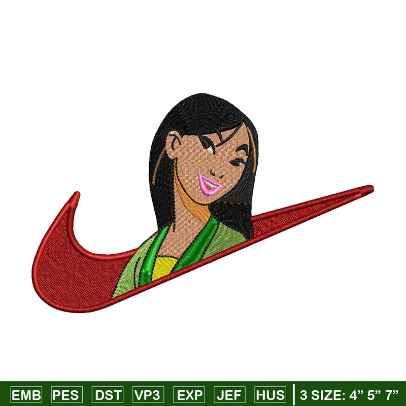 Nike Mulan embroidery design, Nike Mulan embroidery, Nike design, cartoon design, cartoon shirt, Digital download.jpg