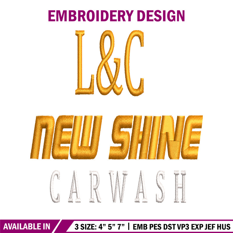 L&C New shine embroidery design, L&C New shine embroidery, logo design, embroidery file, logo shirt, Digital download..jpg