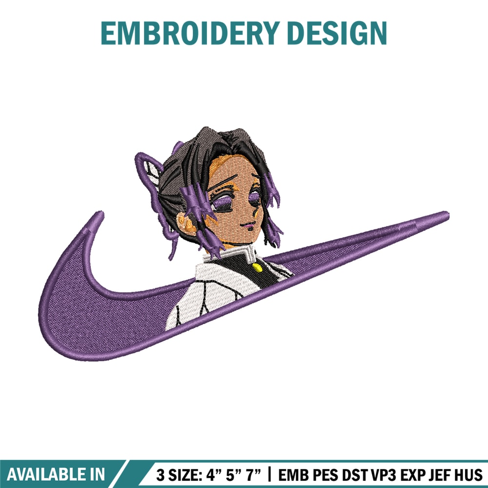 Kochou Shinobu Nike embroidery design, Kimetsu no Yaiba embroidery, Nike design, anime design, Digital download.jpg