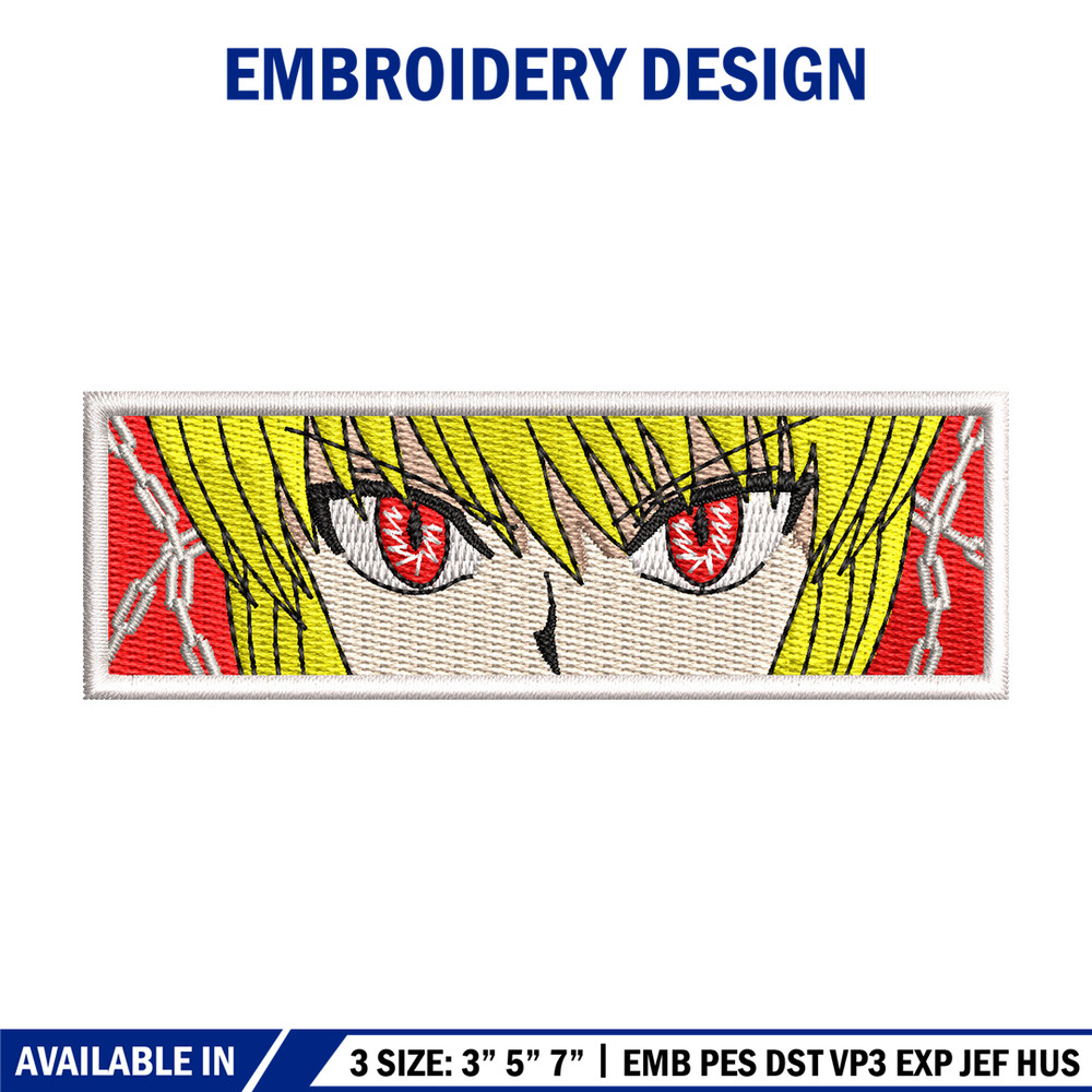 Kurapika embroidery design, Hxh embroidery, Anime design, Embroidery shirt, Embroidery file, Digital download.jpg