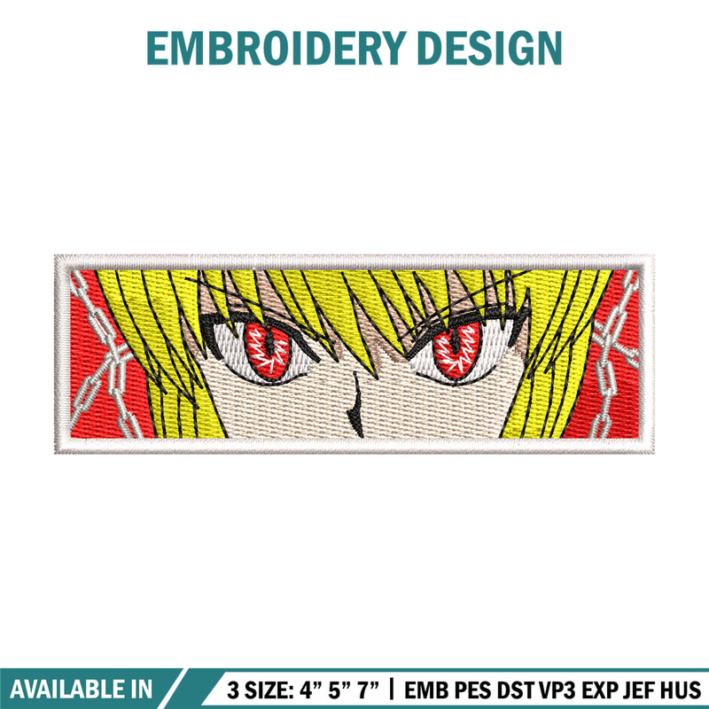 Kurapika embroidery design, Hxh embroidery, Anime design, Embroidery shirt, Embroidery file, Digital download.jpg