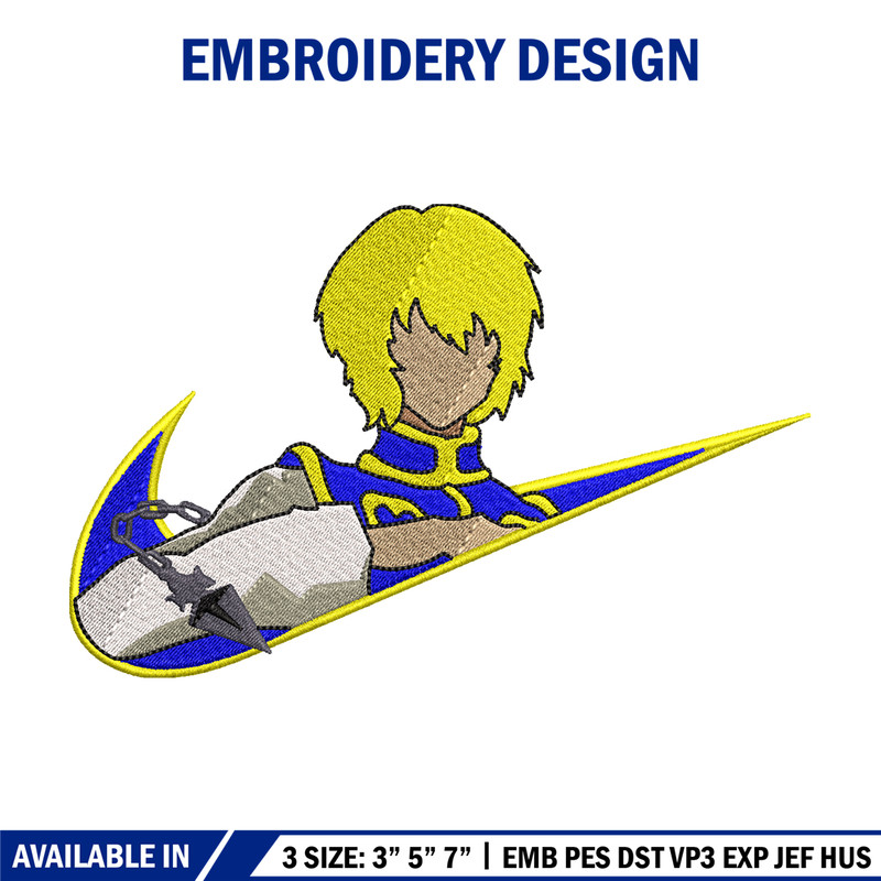 Kurapika Nike embroidery design, Hunter x hunter embroidery, Nike design, anime design, anime shirt, Digital download.jpg