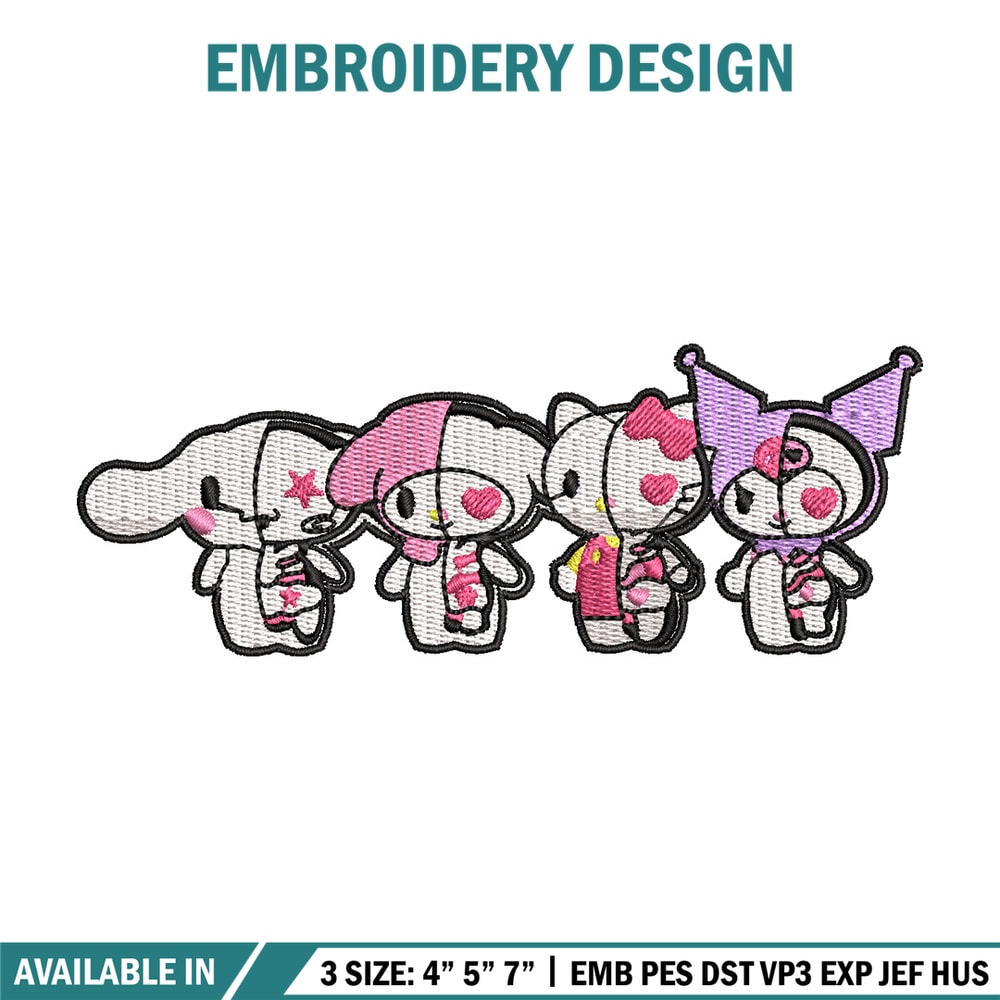 Kuromi chibi cute embroidery design, Kuromi embroidery, Anime design, Embroidery shirt,Embroidery file,Digital download.jpg