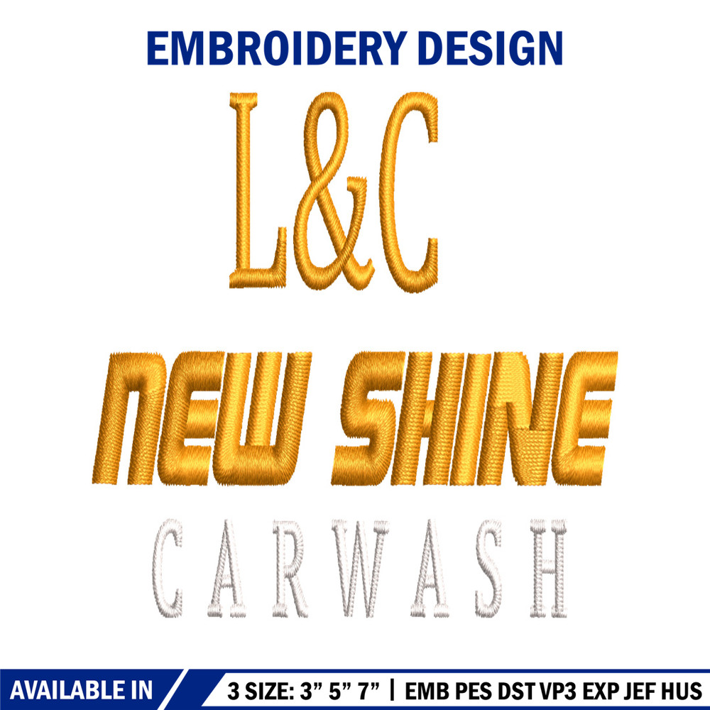 L&C New shine embroidery design, L&C New shine embroidery, logo design, embroidery file, logo shirt, Digital download..jpg