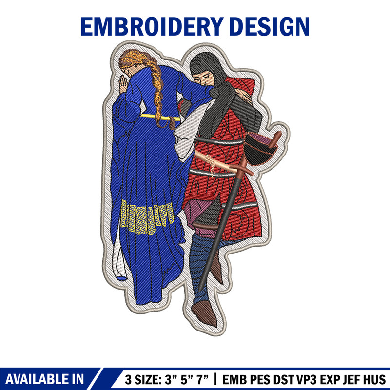 Lady and man embroidery design, Logo embroidery, Embroidery file, Embroidery shirt, Emb design, Digital download.jpg