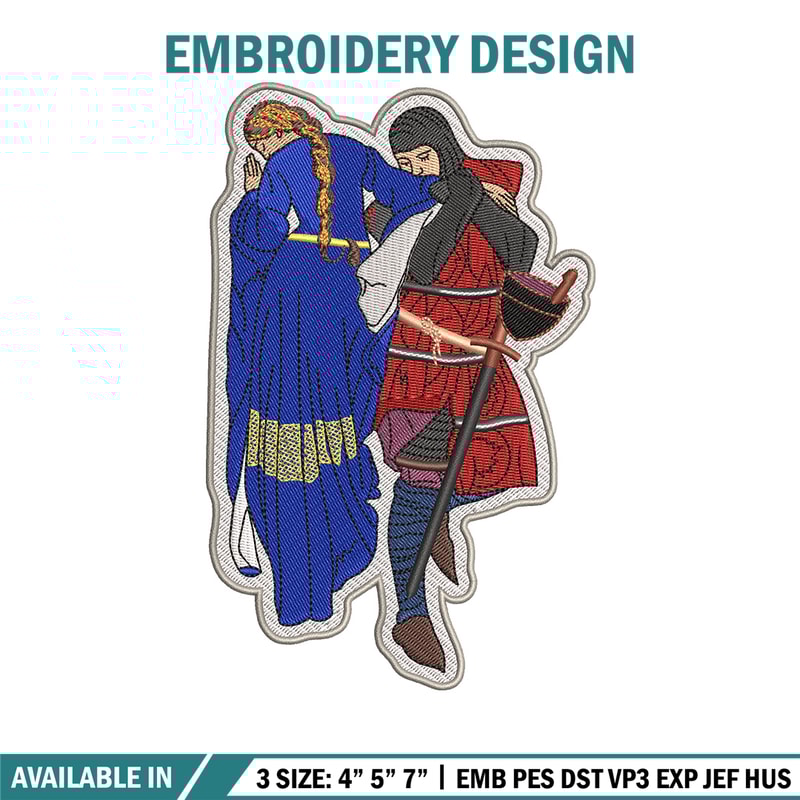 Lady and man embroidery design, Logo embroidery, Embroidery file, Embroidery shirt, Emb design, Digital download.jpg