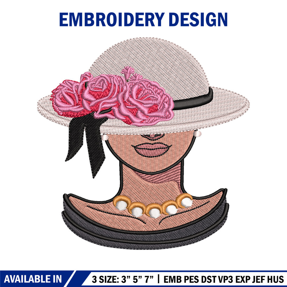 Lady embroidery design, Lady embroidery, logo design, embroidery file, logo shirt, embroidery logo, Digital download..jpg