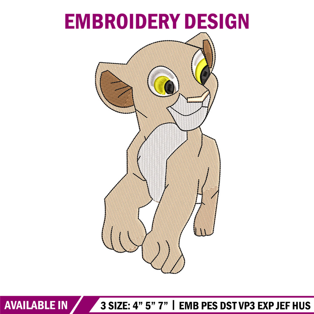 Lion cartoon embroidery design, Lion king embroidery, Emb design, Embroidery shirt, Embroidery file, Digital download.jpg