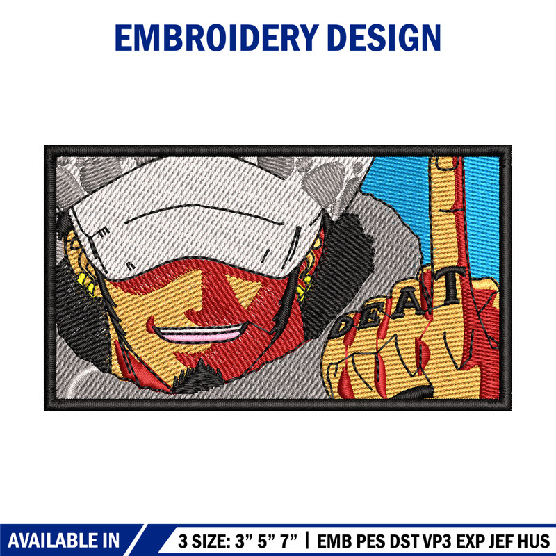 Law box embroidery design, One piece embroidery, Anime design, Embroidery shirt, Embroidery file, Digital download.jpg