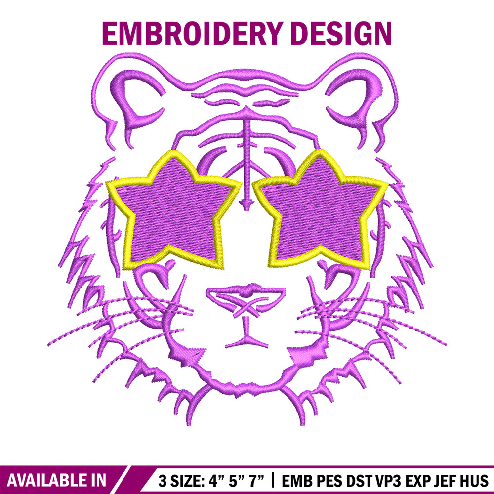 Lion face star embroidery design, Lion embroidery, Embroidery file, Embroidery shirt, Emb design, Digital download.jpg