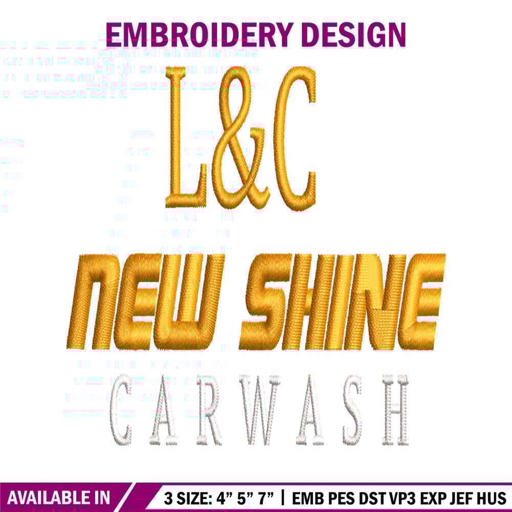 L&C New shine embroidery design, L&C New shine embroidery, logo design, embroidery file, logo shirt, Digital download..jpg
