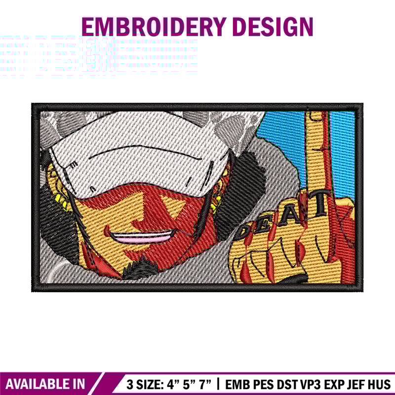 Law box embroidery design, One piece embroidery, Anime design, Embroidery shirt, Embroidery file, Digital download.jpg